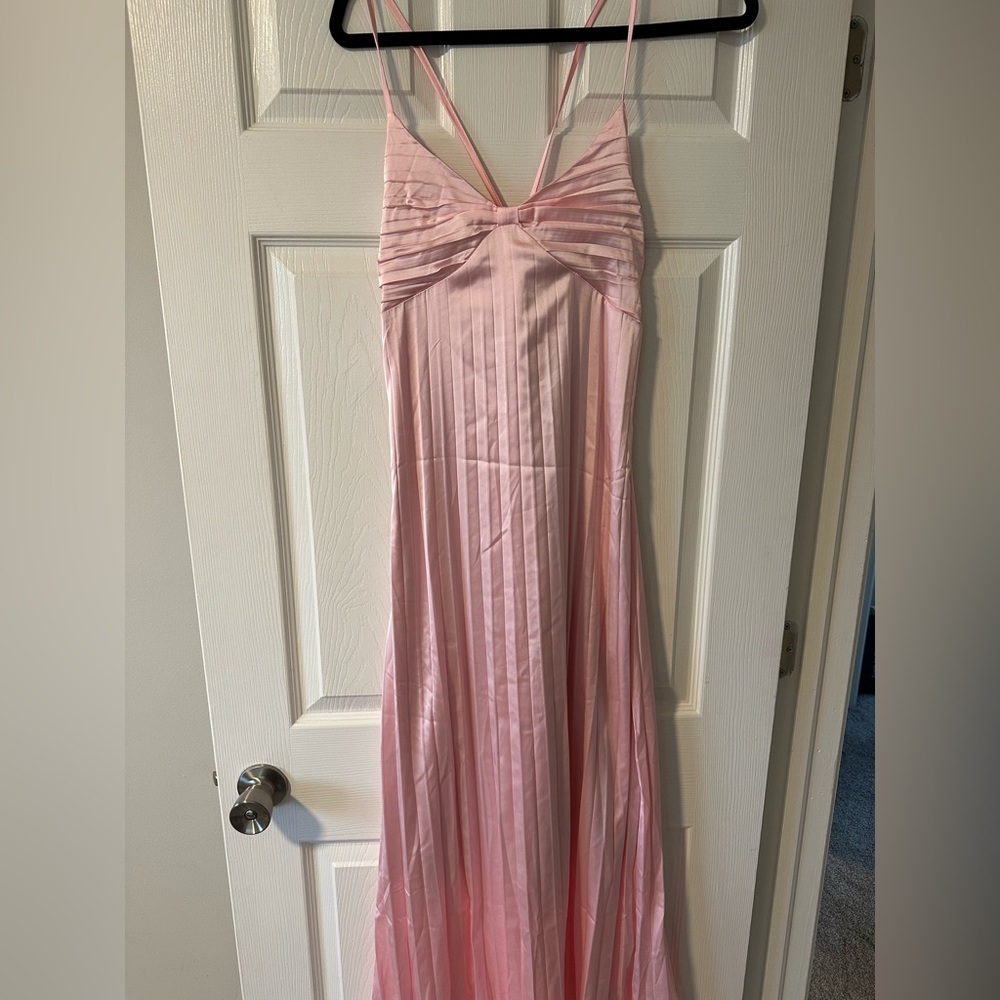 SHEIN Strapless Pink Maxi Dress